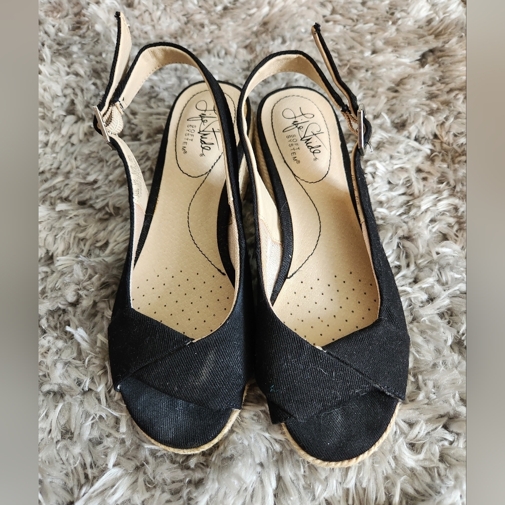 HP🥳Open-Toe Sandals Size 5.5M - Picture 2 of 3